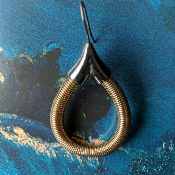 Funky Metal Spring Earrings - Picture 3 of 3